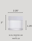 PACKAGE 50g Frosted Jar + White Cap